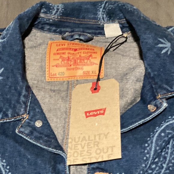 NWT Levi’s x Snoop Dogg denim paisley jacket XL - Picture 2 of 7